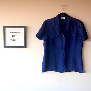 Vintage Button-Up Blouse